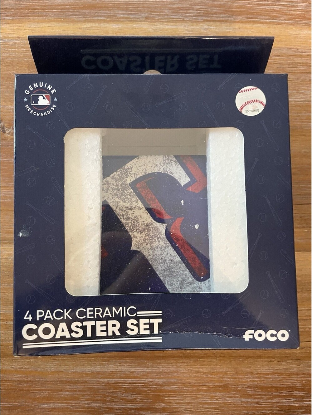 Texas Rangers MLB Coaster Foco Ceramic Coaster Set Of 4